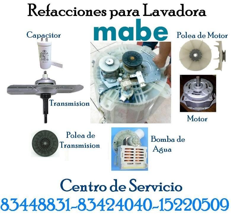 Refacciones mecánicas de Lavadora Mabe