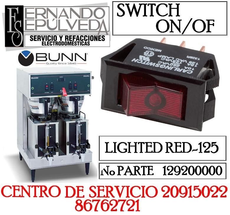 Switch on/of Luz Roja-125 Cafetera BUNN