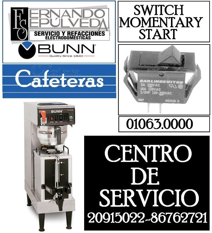 Switch on/of Cafetera BUNN Switch, Momentary Start 01063.0000