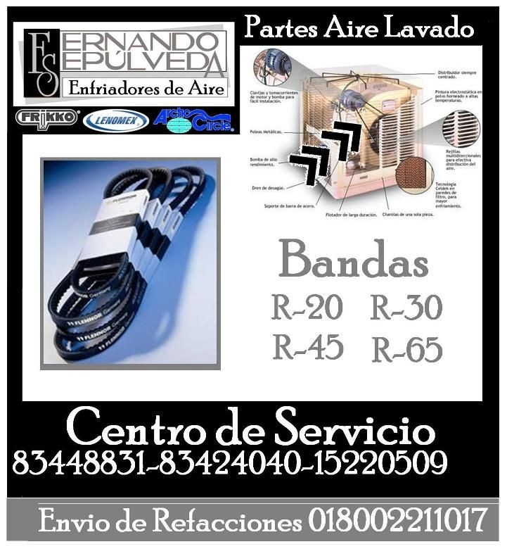 Bandas de Aire Lavado o Enfriador de Aire