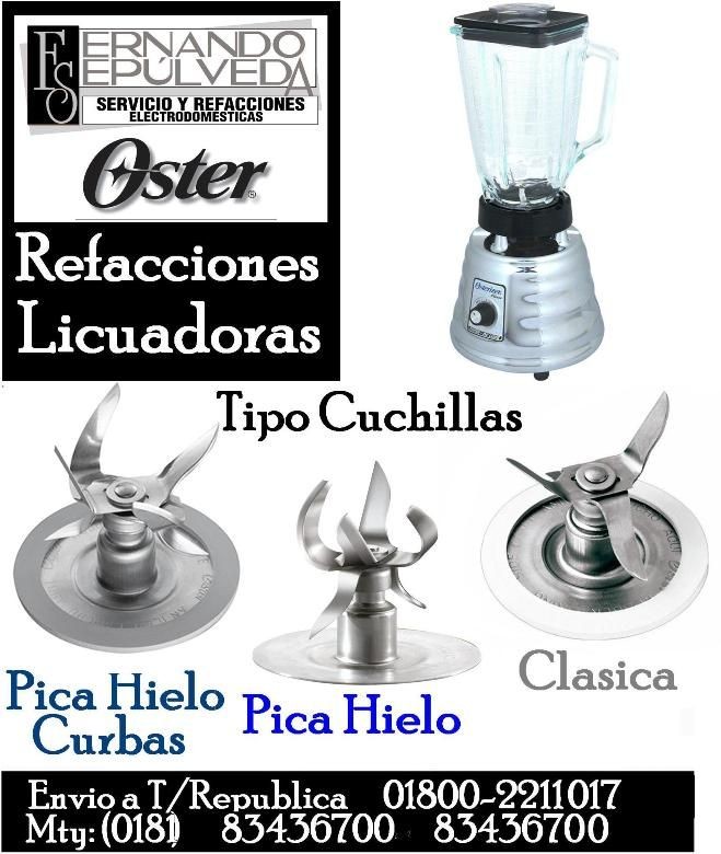 Tipos de Cuchillas de Licuadora Oster Osterizer.
