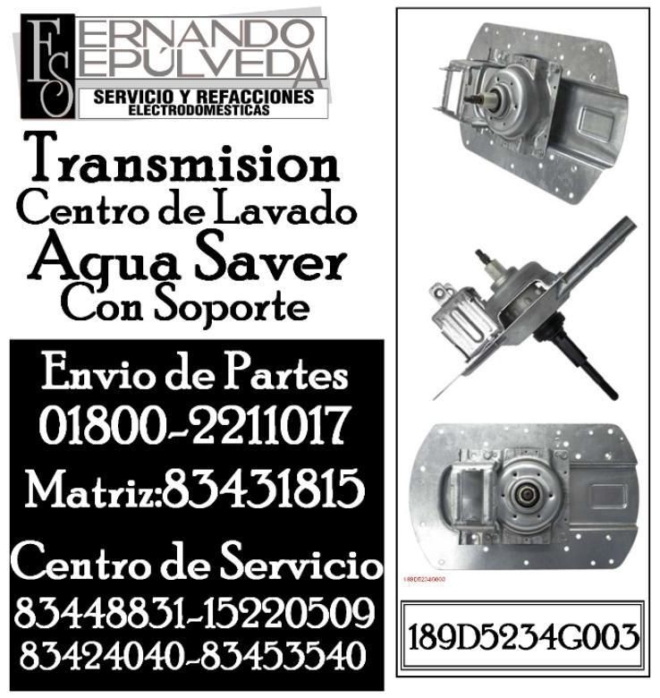 Transmisión Lavadora Mabe Aqua saver con soporte
