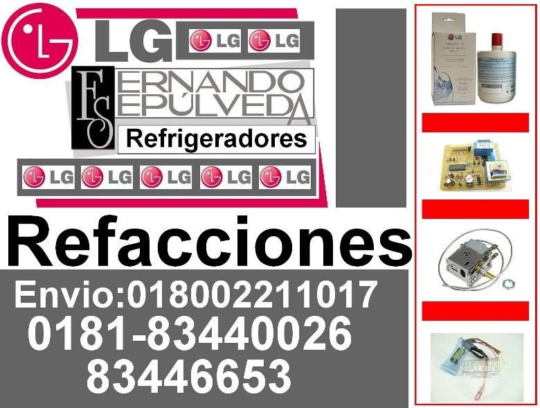 REFACCIONES REFRIGERADOR LG