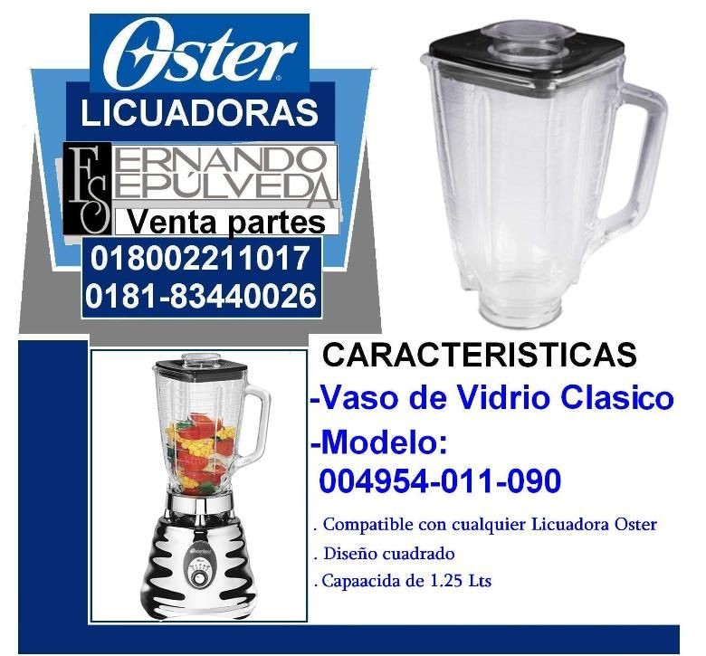 VASOS DE VIDRIO CLASICO DE LICUADORA OSTER