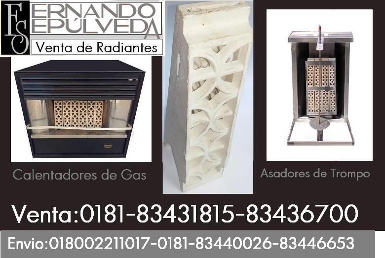 Piedras o Radiantes para Calentador de Gas Calorex