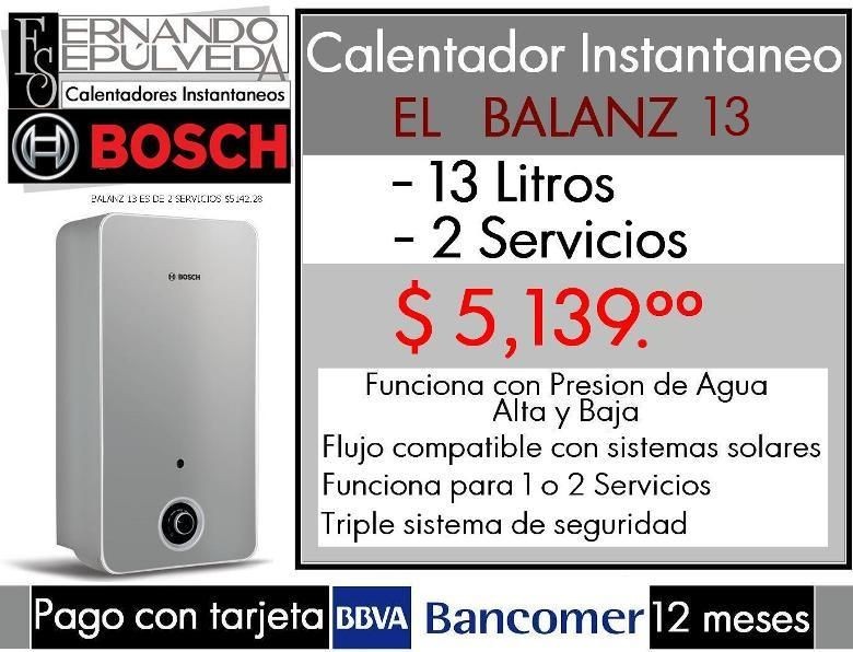 BOILER O CALENTADORES INSTANTÁNEO BOSCH BALANZ 13