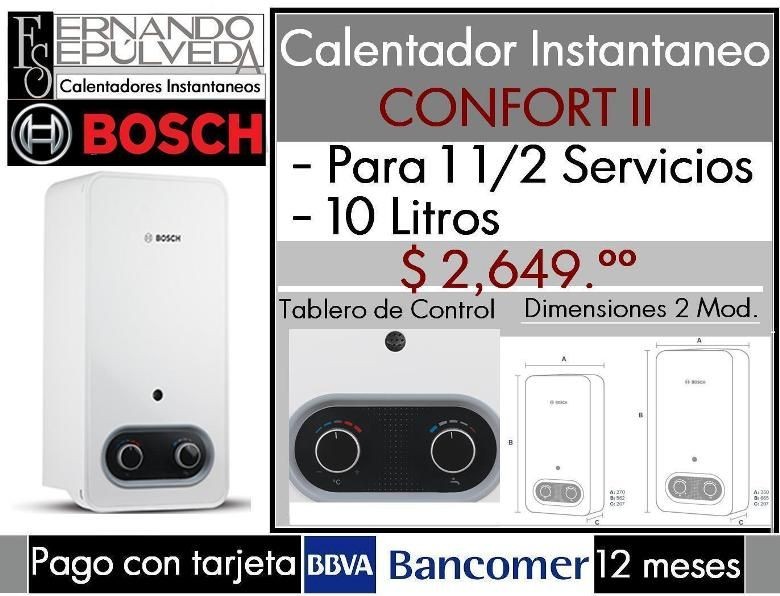 BOILER DE PASO O CALENTADOR INSTANTÁNEO BOSCH CONFORT II