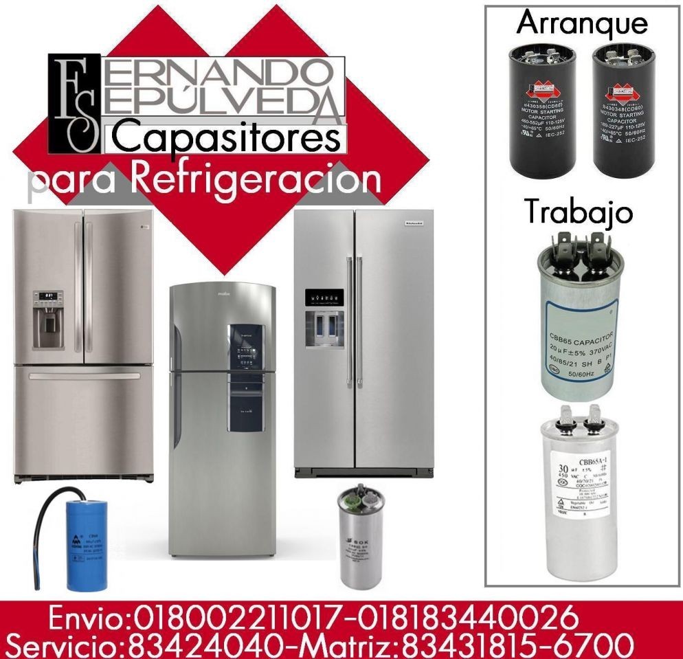 VENTA DE CAPACITORES PARA REFRIGERADORES