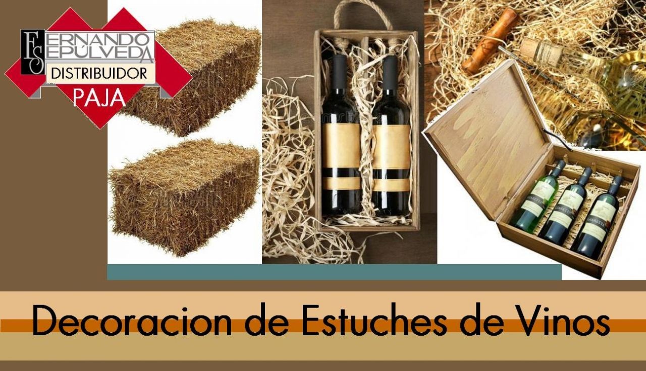 PAJA O FIBRA PARA DECORACIÓN DE ARREGLOS DE VINOS