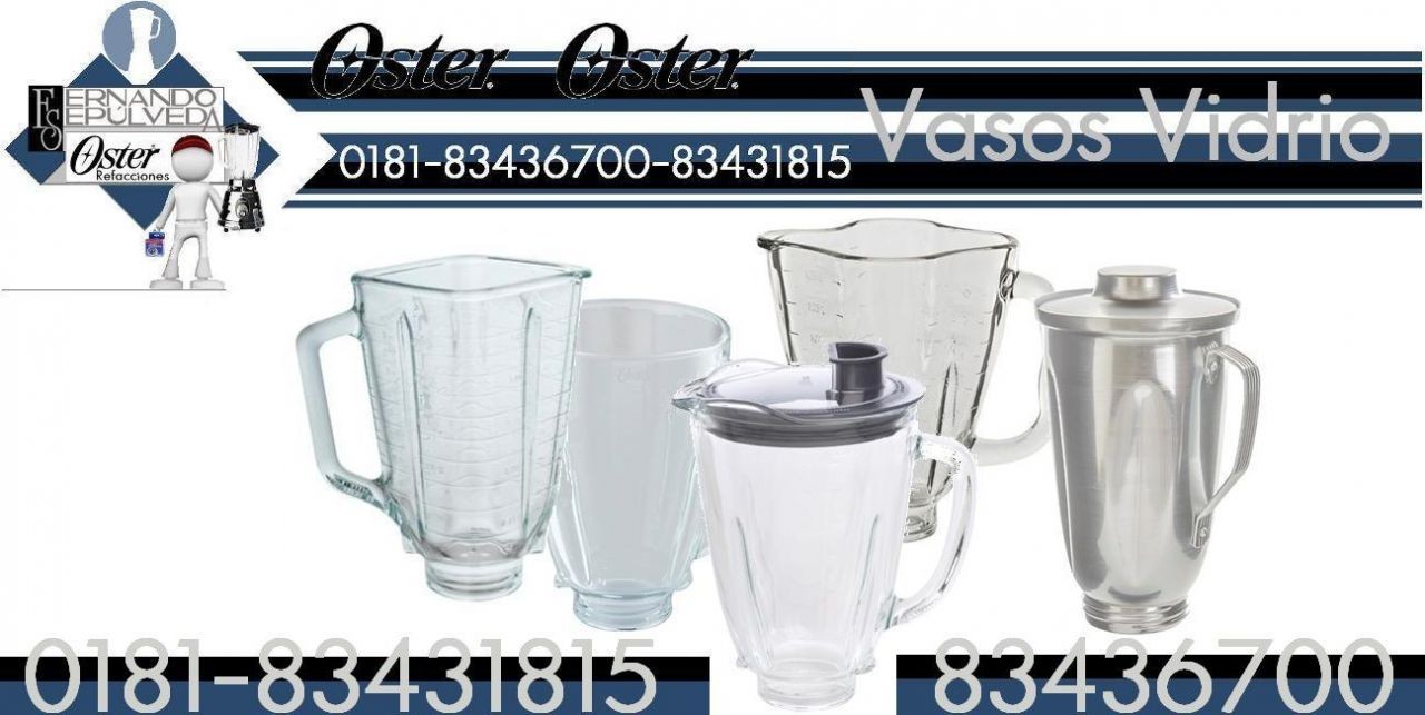 VASOS DE VIDRIO PARA LICUADORAS OSTER
