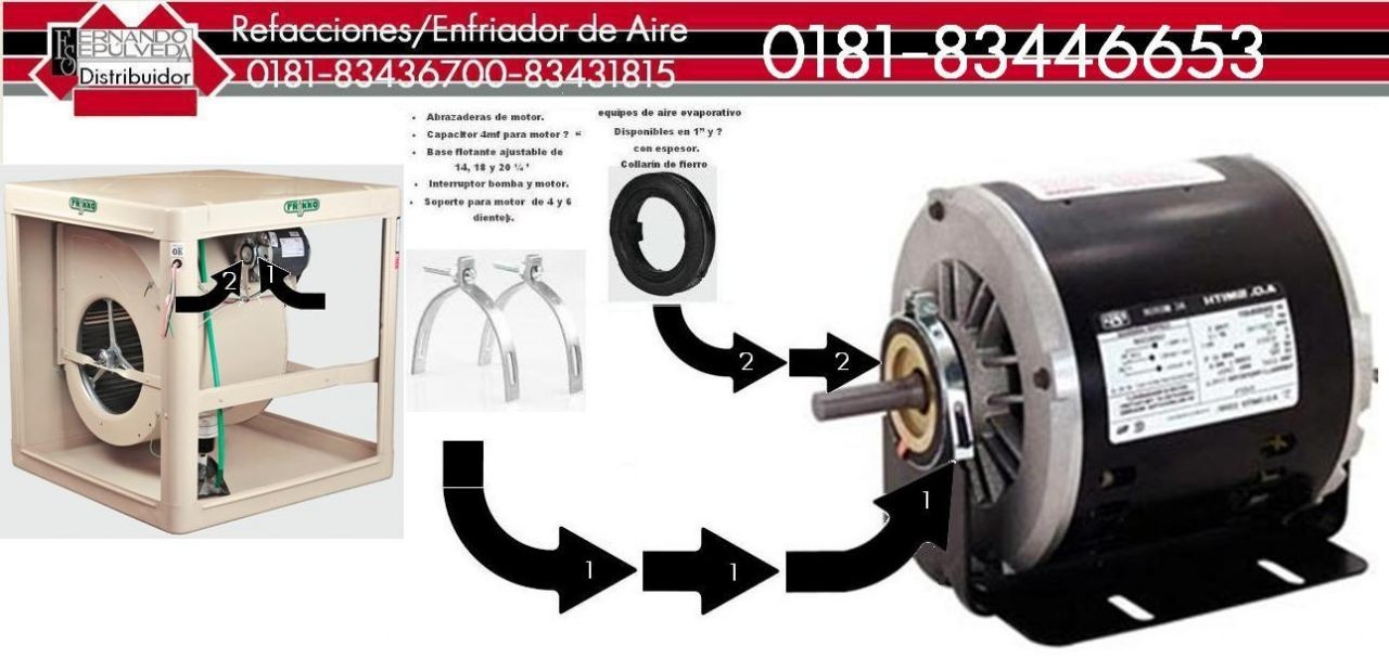 COLLARIN DE FIERRO PARA  MOTOR  DE AIRE LAVADO, AIRE EVAPORATIVO O ENFRIADOR DE AIRE