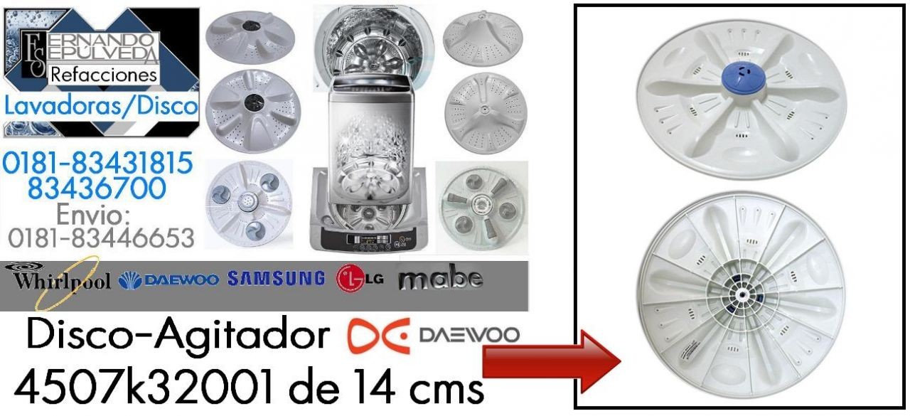 DISCO AGITADOR LAVADORA DAEWOO