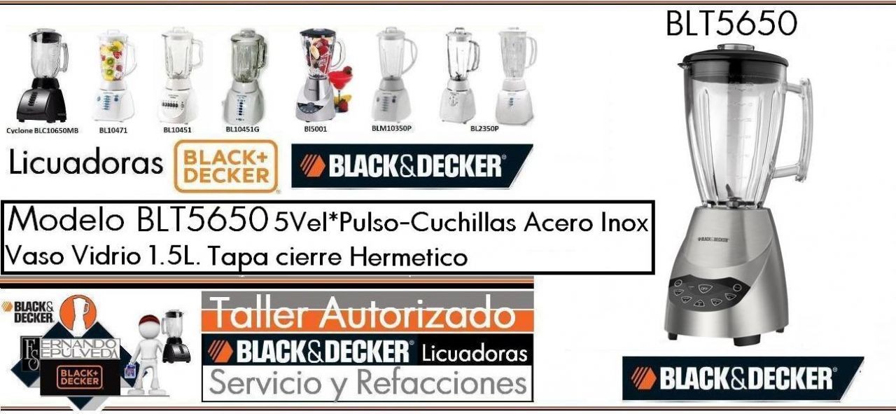 PARTES Y SERVICIO LICUADORAS  BLT5650 BLACK AND DECKER