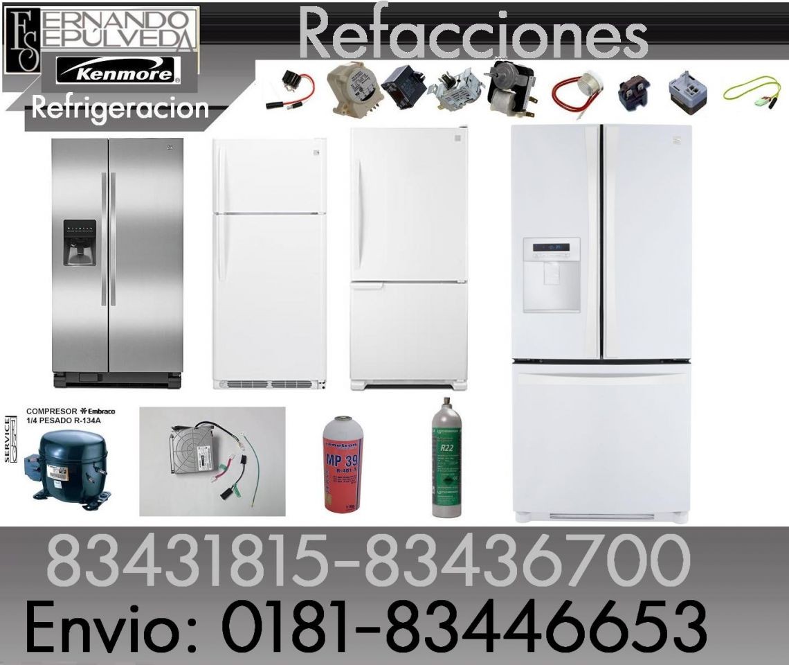 REFACCIONES PARA REFRIGERADOR KENMORE
