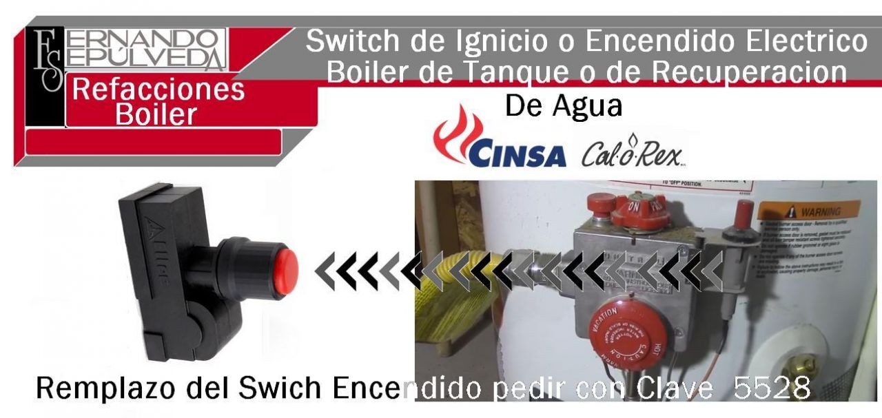 Switch de Encendido Eléctrico o Encendido de Ignición Boiler de Gas con Tanque.