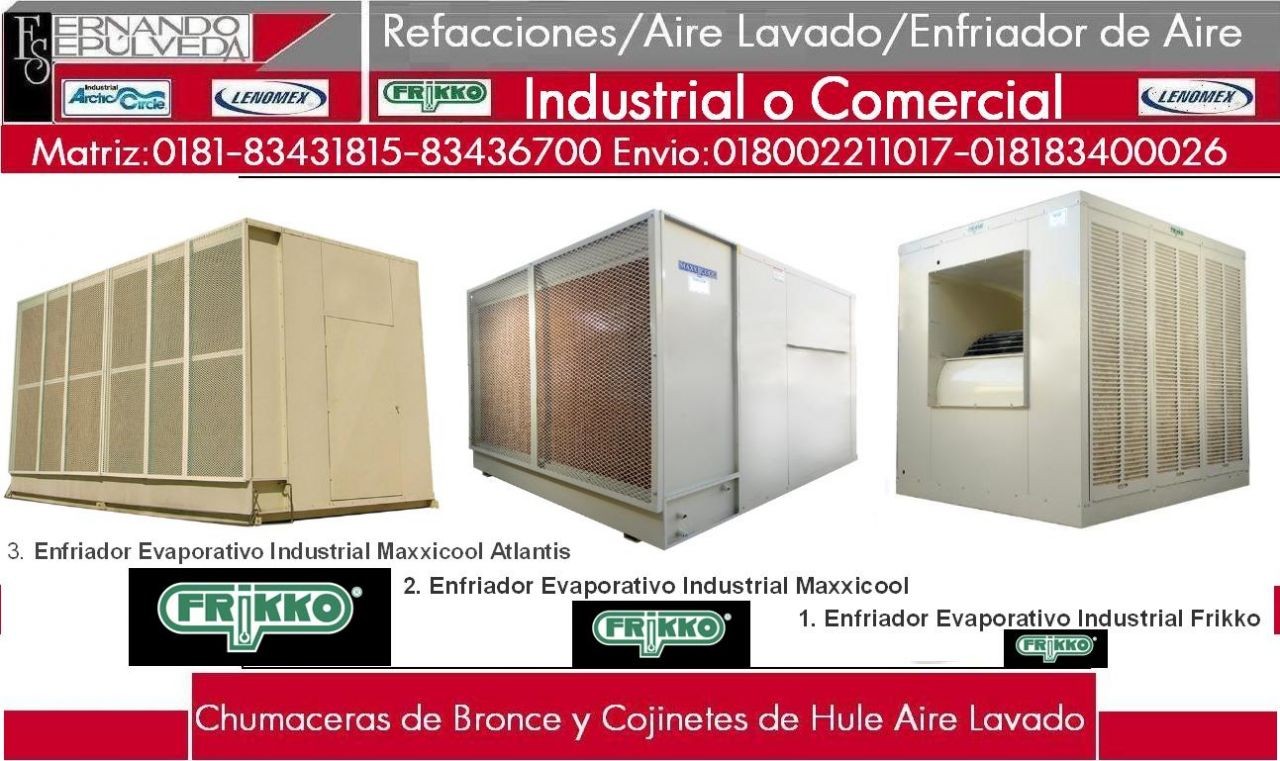 Enfriadores de Aire Evaporativos  Industriales