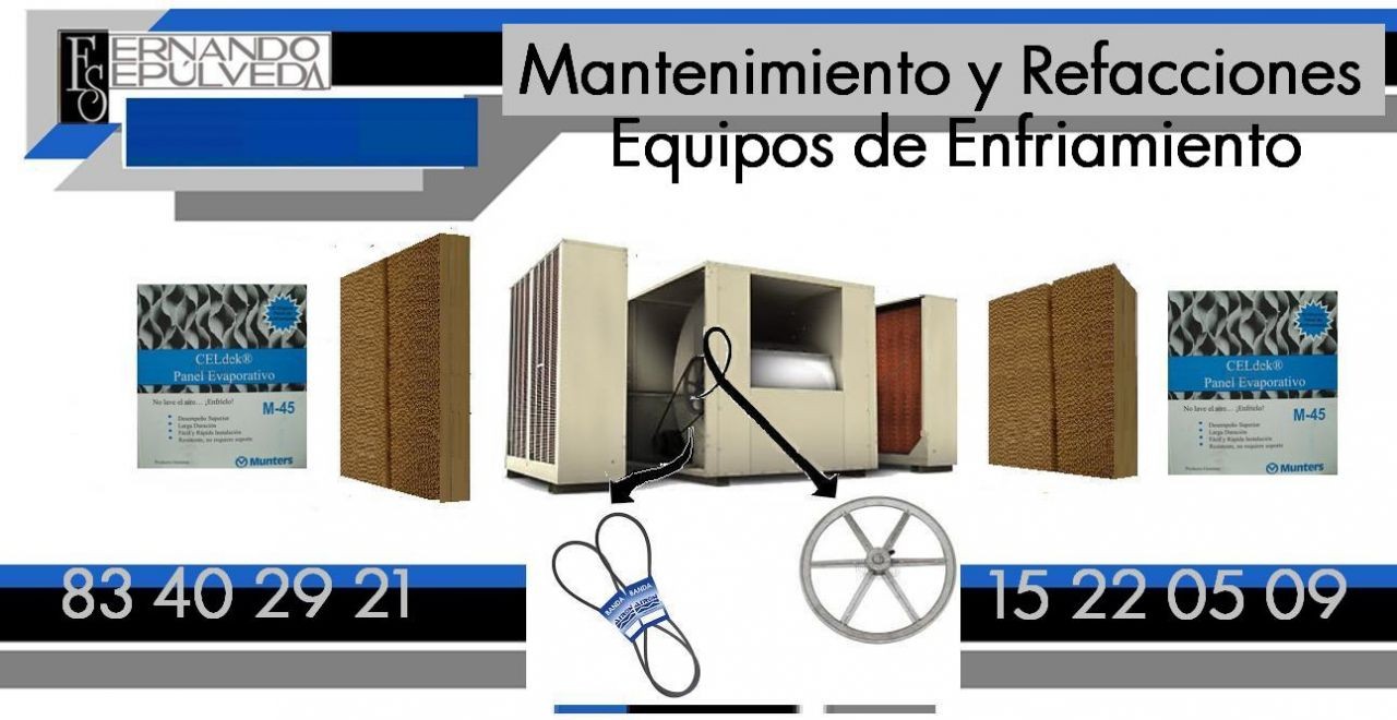 Remplazos de Enfriadores de Aire Evaporativos  Industriales