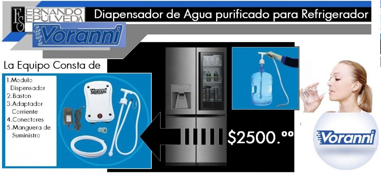 Bomba Voranni Dispensadora de Agua para Refrigerador