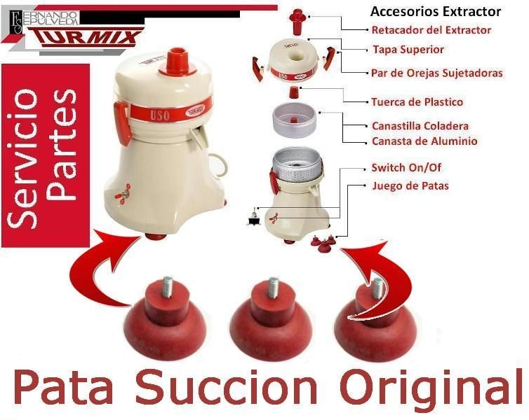 Patas Soportes de Succión Exprimidor TURMIX