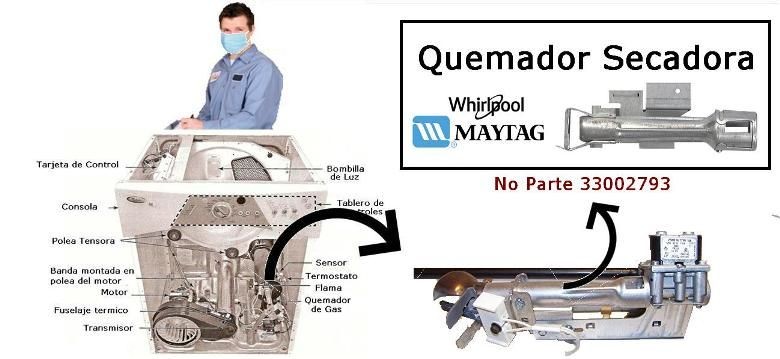 Quemador de secadora Whirlpol